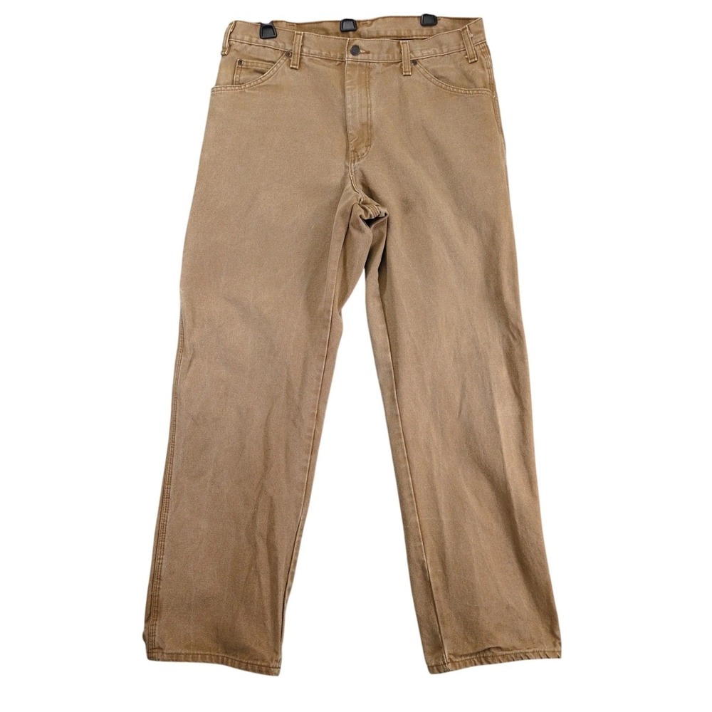 Dickies Tan Duck Canvas Carpenter Pants Mens 34x32" Y2K Workwear Utility Skater
